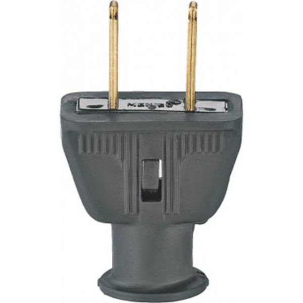 Eaton Wiring Devices Black Rubber 2Wire Plug 183BK-BOX